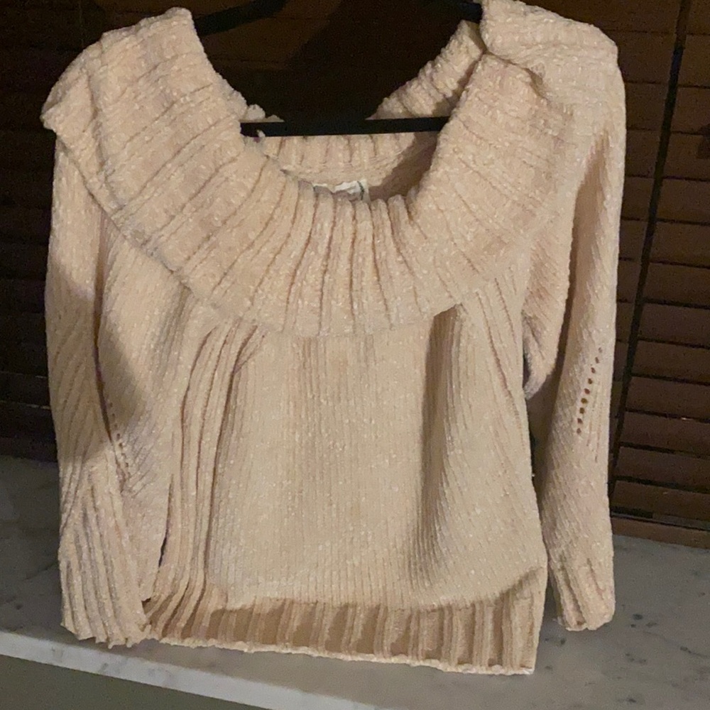 Soft over the shoulder sweater